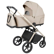 Универсальная коляска 2 в 1 Carrello Ultra CRL-6556 Polar Beige светло-бежевая с люлькой и блоком