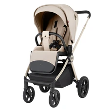 Универсальная коляска 2 в 1 Carrello Ultra CRL-6556 Polar Beige светло-бежевая с люлькой и блоком фото 11