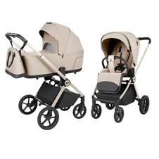 Универсальная коляска 2 в 1 Carrello Ultra CRL-6556 Polar Beige светло-бежевая с люлькой и блоком купить