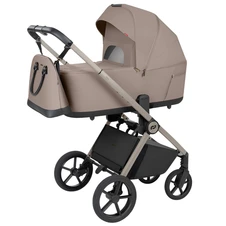 Универсальная коляска 2 в 1 Carrello Ultra CRL-6556 Vintage Beige бежевая с люлькой и блоком