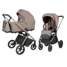 Универсальная коляска 2 в 1 Carrello Ultra CRL-6556 Vintage Beige бежевая с люлькой и блоком фото 11