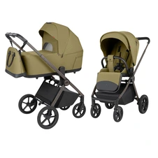 Универсальная коляска 2 в 1 Carrello Ultra CRL-6556 Clover Green оливковая с люлькой и блоком купить