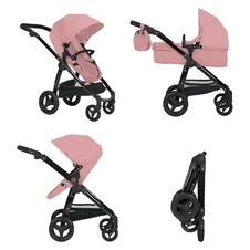 Коляска для куклы 2 в 1 Carrello Ultra 9696 Powder pink нежно-розовая фото 33