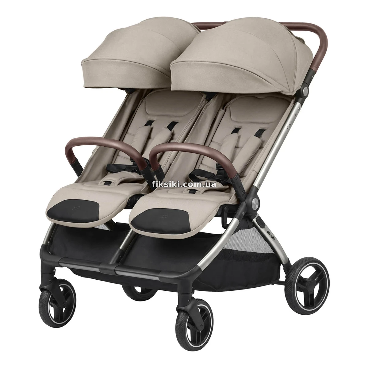 Collana premium rich cream New ③ Двухместная коляска Carrello Link CRL-6533 Island Beige бежевая