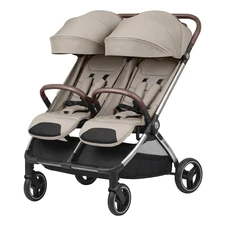 Двухместная коляска Carrello Link CRL-6533 Island Beige бежевая прогулочная