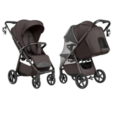 Прогулочная коляска Carrello Bravo Lite CRL-5529 Supreme Brown темно-коричневая с подстаканником фото 11