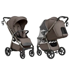 Прогулочная коляска Carrello Bravo Lite CRL-5529 Derby Brown коричневая с подстаканником фото 11