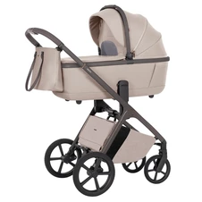 Универсальная коляска Carrello Vector CRL-6552 Angora Beige бежевая 2 в 1 люлька и блок