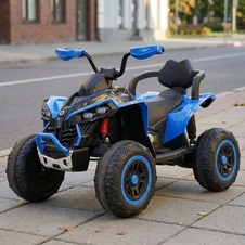 Детский квадроцикл M 6381EBLR-4 синий мягкое сиденье со спинкой купить