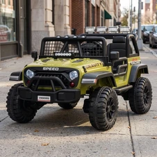 Двухместный детский электромобиль M 6376EBLR-10 зеленый Jeep