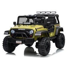 Двухместный детский электромобиль M 6376EBLR-10 зеленый Jeep фото 11