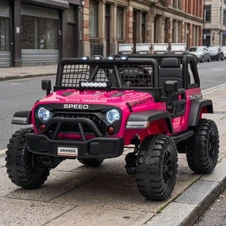 Двухместный детский электромобиль M 6376EBLR-8 розовый Jeep