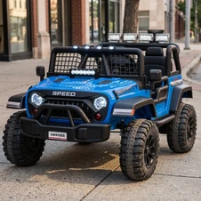 Двухместный детский электромобиль M 6376EBLR-4 синий Jeep