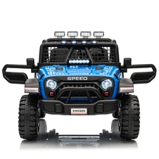 Двухместный детский электромобиль M 6376EBLR-4 синий Jeep купить