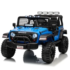 Двухместный детский электромобиль M 6376EBLR-4 синий Jeep фото 33