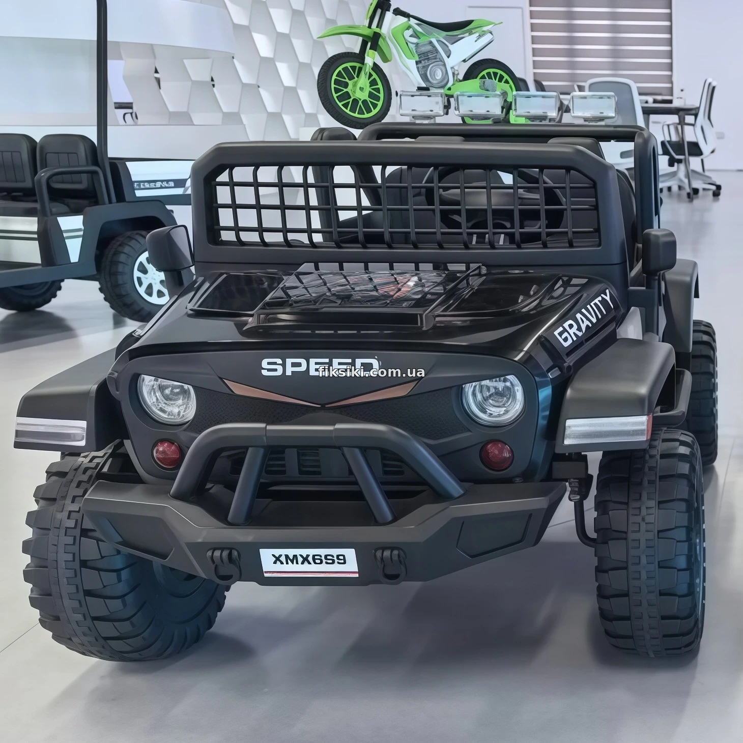 TRiNiDAD　KID Type2 2BA&Steel Двухместный детский электромобиль M 6376EBLR-2 черный Jeep