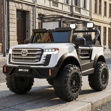 Детский электромобиль M 6353EBLR-1 белый джип с мягким сиденьем