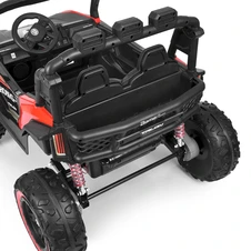Детский электромобиль M 6382EBLR-3(24V) красный с кожаным сиденьем фото 13