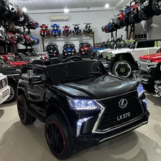 Детский электромобиль M 6140EBLRS-2 черный Lexus с кожаным сиденьем фото 11