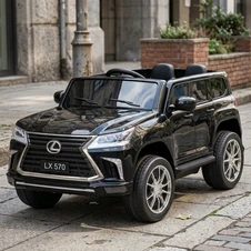 Детский электромобиль M 6140EBLRS-2 черный Lexus с кожаным сиденьем фото 13