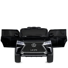 Детский электромобиль M 6140EBLRS-2 черный Lexus с кожаным сиденьем фото 16