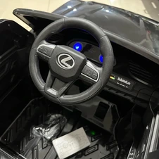 Детский электромобиль M 6140EBLRS-2 черный Lexus с кожаным сиденьем фото 33