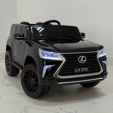 Детский электромобиль M 6140EBLRS-2 черный Lexus с кожаным сиденьем фото 88
