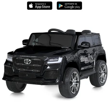 Детский электромобиль джип M 6138EBLRS-2 Toyota черный с автопокраской фото 14
