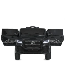 Детский электромобиль джип M 6138EBLRS-2 Toyota черный с автопокраской фото 18