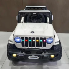 Детский электромобиль M 6357EBLR-1 белый Jeep мягкое сиденье фото 11