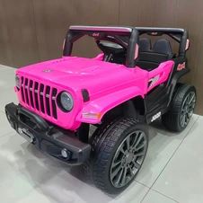 Детский электромобиль M 6357EBLR-8 розовый Jeep мягкое сиденье