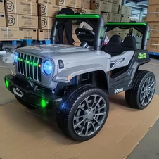 Детский электромобиль M 6357EBLR-11 серый Jeep мягкое сиденье фото 11