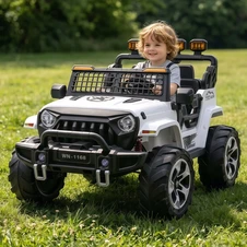 Двухместный детский электромобиль M 6380EBLR-1(24V) белый джип 4 мотора