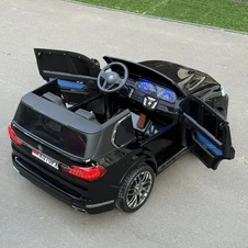 Детский электромобиль M 6364EBLRS-2 черный двухместный BMW фото 16