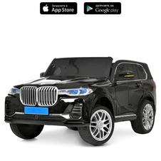 Детский электромобиль M 6364EBLRS-2 черный двухместный BMW фото 20