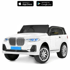 Детский электромобиль M 6364EBLR-1 белый двухместный BMW фото 13