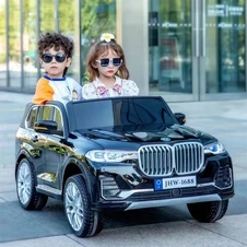 Детский электромобиль M 6364EBLR-1 белый двухместный BMW фото 16