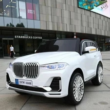 Детский электромобиль M 6364EBLR-1 белый двухместный BMW фото 33