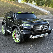 Двухместный детский электромобиль M 6379EBLRS-2 черный Mercedes в автопокраске фото 11