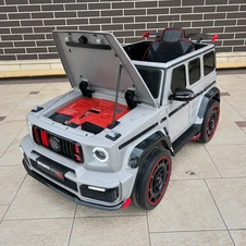 Детский электромобиль Mercedes M 6404EBLR-11(24V) серый светятся фары фото 66
