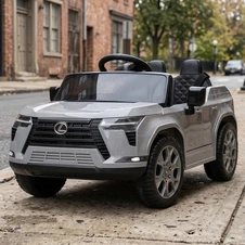 Детский электромобиль джип M 6410EBLR-11 серый Lexus с EVA колесами