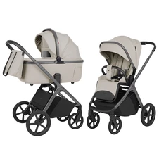 Универсальная коляска 2 в 1 Carrello Vector CRL-6700 Zephyr Beige светло-бежевая с дождевиком фото 11