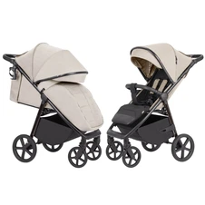 Прогулочная коляска Carrello Bravo CRL-5515 Sable Beige серо-бежевая с чехлом на ножки фото 11