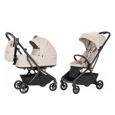 Универсальная коляска 2 в 1 Carrello Magia CRL-6655 Laguna Beige светло-бежевая с сумочкой фото 11