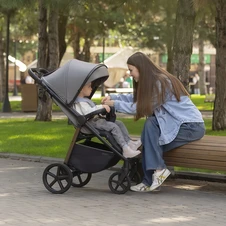 Прогулочная коляска Carrello Bravo CRL-5515 Forest Grey серая с чехлом на ножки фото 33