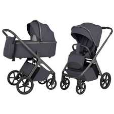 Универсальная коляска 2 в 1 Carrello Vector CRL-6553 Plum Grey серая с люлькой и прогулочным блоком фото 11