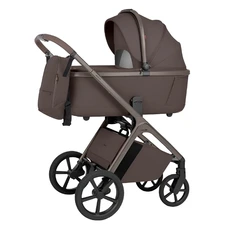 Универсальная коляска 2 в 1 Carrello Vector CRL-6553 Coffee Beige коричневая с люлькой и прогулочным блоком