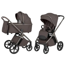Универсальная коляска 2 в 1 Carrello Vector CRL-6553 Coffee Beige коричневая с люлькой и прогулочным блоком фото 11