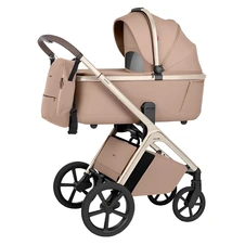 Универсальная коляска 2 в 1 Carrello Vector CRL-6553 Walnut Beige светло-коричневая с люлькой и прогулочным блоком