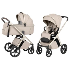 Универсальная коляска 2 в 1 Carrello Vector CRL-6553 Seashell Beige бежевая с люлькой и прогулочным блоком фото 11